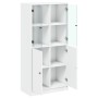 Tall sideboard with white engineered wood doors 68x37x142 cm by vidaXL, Sideboards - Ref: Foro24-3295864, Price: 120,46 €, Di...