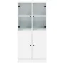 Tall sideboard with white engineered wood doors 68x37x142 cm by vidaXL, Sideboards - Ref: Foro24-3295864, Price: 119,23 €, Di...