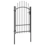 Puerta de jardín de acero negro 1x2,2 m de vidaXL, Puertas de jardín - Ref: Foro24-146320, Precio: 173,89 €, Descuento: %