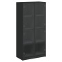 Tall sideboard with black engineered wood doors 68x37x142 cm by vidaXL, Sideboards - Ref: Foro24-3295858, Price: 129,48 €, Di...