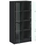 Tall sideboard with black engineered wood doors 68x37x142 cm by vidaXL, Sideboards - Ref: Foro24-3295858, Price: 129,48 €, Di...