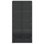 Tall sideboard with black engineered wood doors 68x37x142 cm by vidaXL, Sideboards - Ref: Foro24-3295858, Price: 129,48 €, Di...