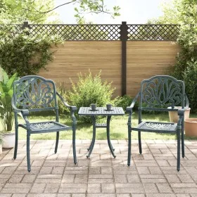 Garden chairs 2 units green cast aluminum by vidaXL, Garden chairs - Ref: Foro24-4002801, Price: 293,45 €, Discount: %