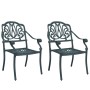 Gartenstühle 2 Einheiten grüner Aluminiumguss von vidaXL, Gartenstühle - Ref: Foro24-4002801, Preis: 277,70 €, Rabatt: %