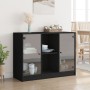 Black engineered wood sideboard 102x37x75.5 cm by vidaXL, Sideboards - Ref: Foro24-3295872, Price: 104,14 €, Discount: %