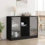 Black engineered wood sideboard 102x37x75.5 cm by vidaXL, Sideboards - Ref: Foro24-3295872, Price: 102,90 €, Discount: %