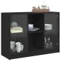 Black engineered wood sideboard 102x37x75.5 cm by vidaXL, Sideboards - Ref: Foro24-3295872, Price: 102,90 €, Discount: %