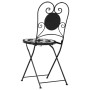 Folding bistro chairs 2 pcs ceramic black and white by vidaXL, Garden chairs - Ref: Foro24-4003405, Price: 141,57 €, Discount: %