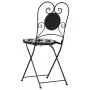 Klappbare Bistrostühle 2 Stück Keramik schwarz und weiß von vidaXL, Gartenstühle - Ref: Foro24-4003405, Preis: 139,16 €, Raba...