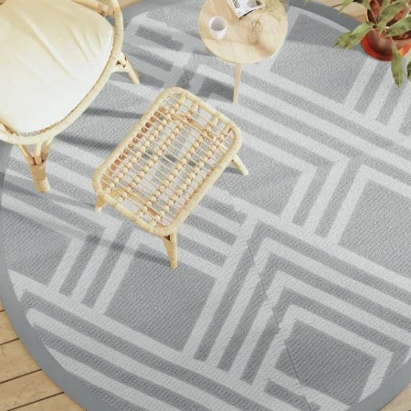 Gray PP outdoor rug Ø200 cm by vidaXL, Outdoor protectors - Ref: Foro24-368570, Price: 35,11 €, Discount: %