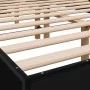 Estructura de cama madera de ingeniería y metal negro 140x200cm de vidaXL, Camas y somieres - Ref: Foro24-845857, Precio: 111...