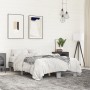 Sonoma gray metal engineered wood bed frame 140x200 cm by vidaXL, Beds and slatted bases - Ref: Foro24-845860, Price: 112,69 ...