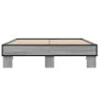 Estructura cama madera ingeniería metal gris Sonoma 140x200 cm de vidaXL, Camas y somieres - Ref: Foro24-845860, Precio: 111,...
