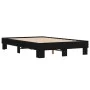 Engineered wood and black metal bed frame 120x200cm by vidaXL, Beds and slatted bases - Ref: Foro24-845862, Price: 86,78 €, D...