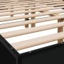 Engineered wood and black metal bed frame 120x200cm by vidaXL, Beds and slatted bases - Ref: Foro24-845862, Price: 86,78 €, D...