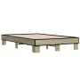 Bettgestell aus Sonoma-Eiche-Metallwerkstoff, 120 x 190 cm von vidaXL, Betten und Lattenroste - Ref: Foro24-845888, Preis: 94...