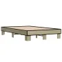 Bettgestell aus Sonoma-Eiche-Metallwerkstoff, 120 x 190 cm von vidaXL, Betten und Lattenroste - Ref: Foro24-845888, Preis: 94...