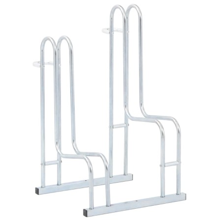 Stand for 2 bicycles independent floor galvanized steel by vidaXL, Bases and supports for storing bicycles - Ref: Foro24-4005...