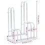 Stand for 2 bicycles independent floor galvanized steel by vidaXL, Bases and supports for storing bicycles - Ref: Foro24-4005...