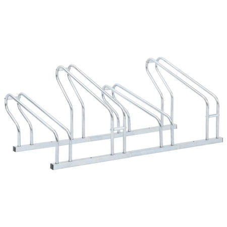 Stand for 4 bicycles independent floor galvanized steel by vidaXL, Bases and supports for storing bicycles - Ref: Foro24-4005...