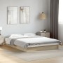 Bettgestell aus Sonoma-Eiche-Holzwerkstoff, 120 x 200 cm von vidaXL, Betten und Lattenroste - Ref: Foro24-842030, Preis: 83,9...