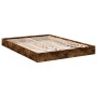 Smoked oak engineered wood bed frame 120x200cm by vidaXL, Beds and slatted bases - Ref: Foro24-842032, Price: 86,77 €, Discou...