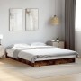 Smoked oak engineered wood bed frame 120x200cm by vidaXL, Beds and slatted bases - Ref: Foro24-842032, Price: 86,77 €, Discou...