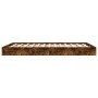 Smoked oak engineered wood bed frame 120x200cm by vidaXL, Beds and slatted bases - Ref: Foro24-842032, Price: 86,77 €, Discou...