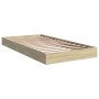 Sonoma oak engineered wood bed frame 100x200 cm by vidaXL, Beds and slatted bases - Ref: Foro24-842058, Price: 62,41 €, Disco...