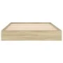 Estructura de cama madera de ingeniería roble Sonoma 100x200 cm de vidaXL, Camas y somieres - Ref: Foro24-842058, Precio: 62,...