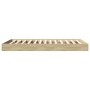 Sonoma oak engineered wood bed frame 100x200 cm by vidaXL, Beds and slatted bases - Ref: Foro24-842058, Price: 62,41 €, Disco...
