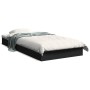 Black engineered wood bed frame 90x200 cm by vidaXL, Beds and slatted bases - Ref: Foro24-842064, Price: 69,85 €, Discount: %