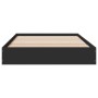 Black engineered wood bed frame 90x200 cm by vidaXL, Beds and slatted bases - Ref: Foro24-842064, Price: 69,85 €, Discount: %