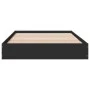 Black engineered wood bed frame 90x200 cm by vidaXL, Beds and slatted bases - Ref: Foro24-842064, Price: 68,91 €, Discount: %