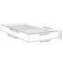 Concrete gray engineered wood bed frame 90x200cm by vidaXL, Beds and slatted bases - Ref: Foro24-842066, Price: 65,92 €, Disc...