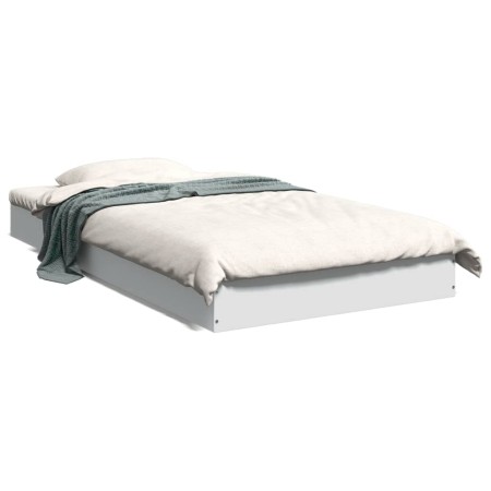 Weißer Bettrahmen aus Holzwerkstoff, 90 x 190 cm von vidaXL, Betten und Lattenroste - Ref: Foro24-842070, Preis: 79,29 €, Rab...