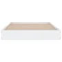 White engineered wood bed frame 90x190 cm by vidaXL, Beds and slatted bases - Ref: Foro24-842070, Price: 75,42 €, Discount: %