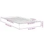 White engineered wood bed frame 90x190 cm by vidaXL, Beds and slatted bases - Ref: Foro24-842070, Price: 75,42 €, Discount: %