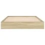 Estructura de cama madera de ingeniería roble Sonoma 90x190 cm de vidaXL, Camas y somieres - Ref: Foro24-842072, Precio: 72,0...