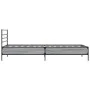 Sonoma gray metal engineered wood bed frame 100x200 cm by vidaXL, Beds and slatted bases - Ref: Foro24-845590, Price: 71,86 €...