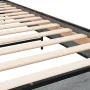 Sonoma gray metal engineered wood bed frame 100x200 cm by vidaXL, Beds and slatted bases - Ref: Foro24-845590, Price: 71,86 €...