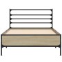 Estructura cama madera ingeniería metal roble Sonoma 75x190 cm de vidaXL, Camas y somieres - Ref: Foro24-845623, Precio: 64,2...