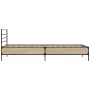 Estructura cama madera ingeniería metal roble Sonoma 75x190 cm de vidaXL, Camas y somieres - Ref: Foro24-845623, Precio: 64,2...
