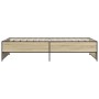 Estructura cama madera ingeniería metal roble Sonoma 100x200 cm de vidaXL, Camas y somieres - Ref: Foro24-845237, Precio: 92,...