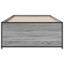 Sonoma gray metal engineered wood bed frame 90x190 cm by vidaXL, Beds and slatted bases - Ref: Foro24-845249, Price: 91,90 €,...