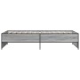 Sonoma gray metal engineered wood bed frame 90x190 cm by vidaXL, Beds and slatted bases - Ref: Foro24-845249, Price: 91,90 €,...