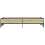 Estructura cama madera ingeniería metal roble Sonoma 90x200 cm de vidaXL, Camas y somieres - Ref: Foro24-845242, Precio: 91,73 €