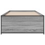 Estructura cama madera ingeniería metal gris Sonoma 75x190 cm de vidaXL, Camas y somieres - Ref: Foro24-845254, Precio: 89,00...