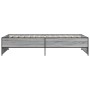 Estructura cama madera ingeniería metal gris Sonoma 75x190 cm de vidaXL, Camas y somieres - Ref: Foro24-845254, Precio: 89,00...