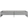 Sonoma-graues Metall-Holzwerkstoff-Bettgestell, 75 x 190 cm von vidaXL, Betten und Lattenroste - Ref: Foro24-845254, Preis: 8...